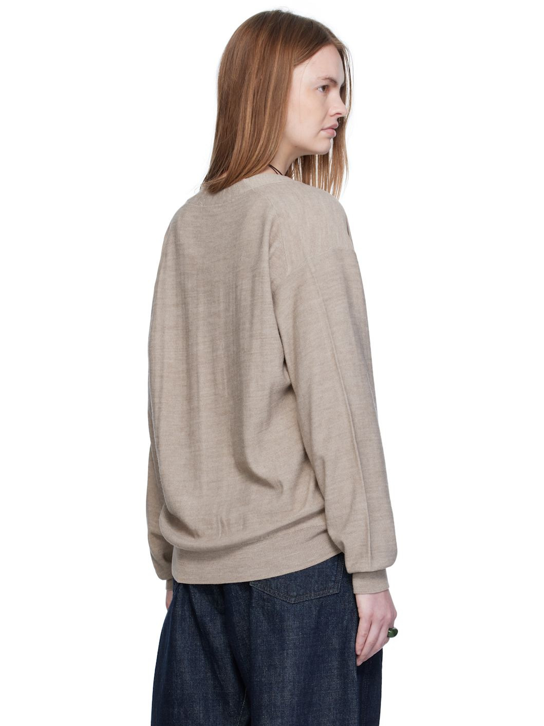 Taupe Relaxed Twisted Cardigan - 3