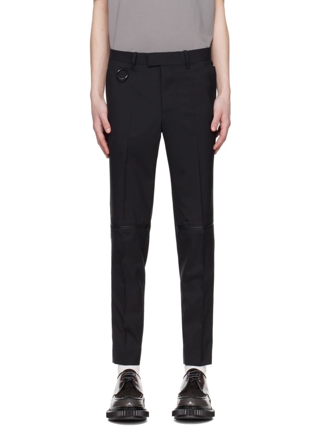 Black O-Ring Trousers - 1