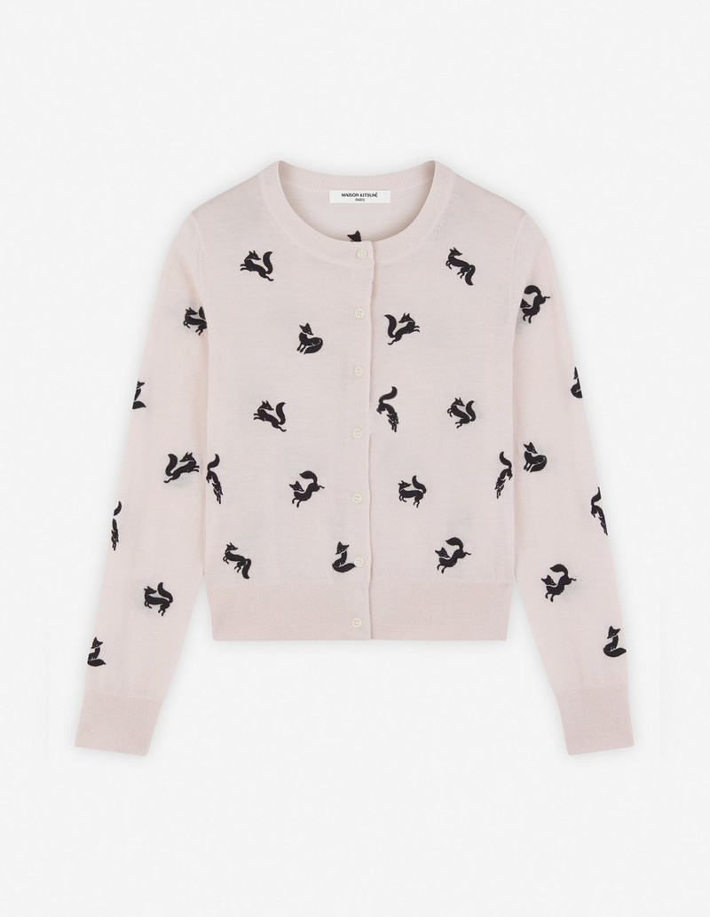 FANCY FOX EMBROIDERED CARDIGAN 1