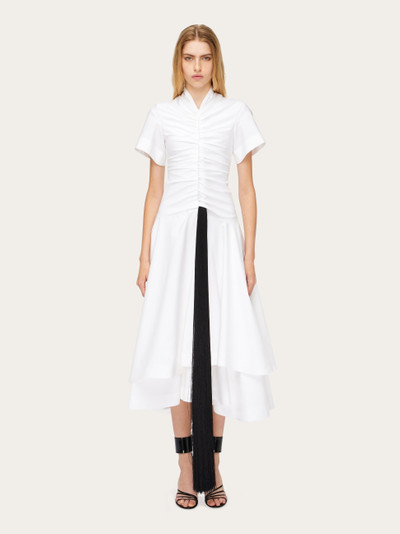 FERRAGAMO Short sleeved dress with front tassel outlook
