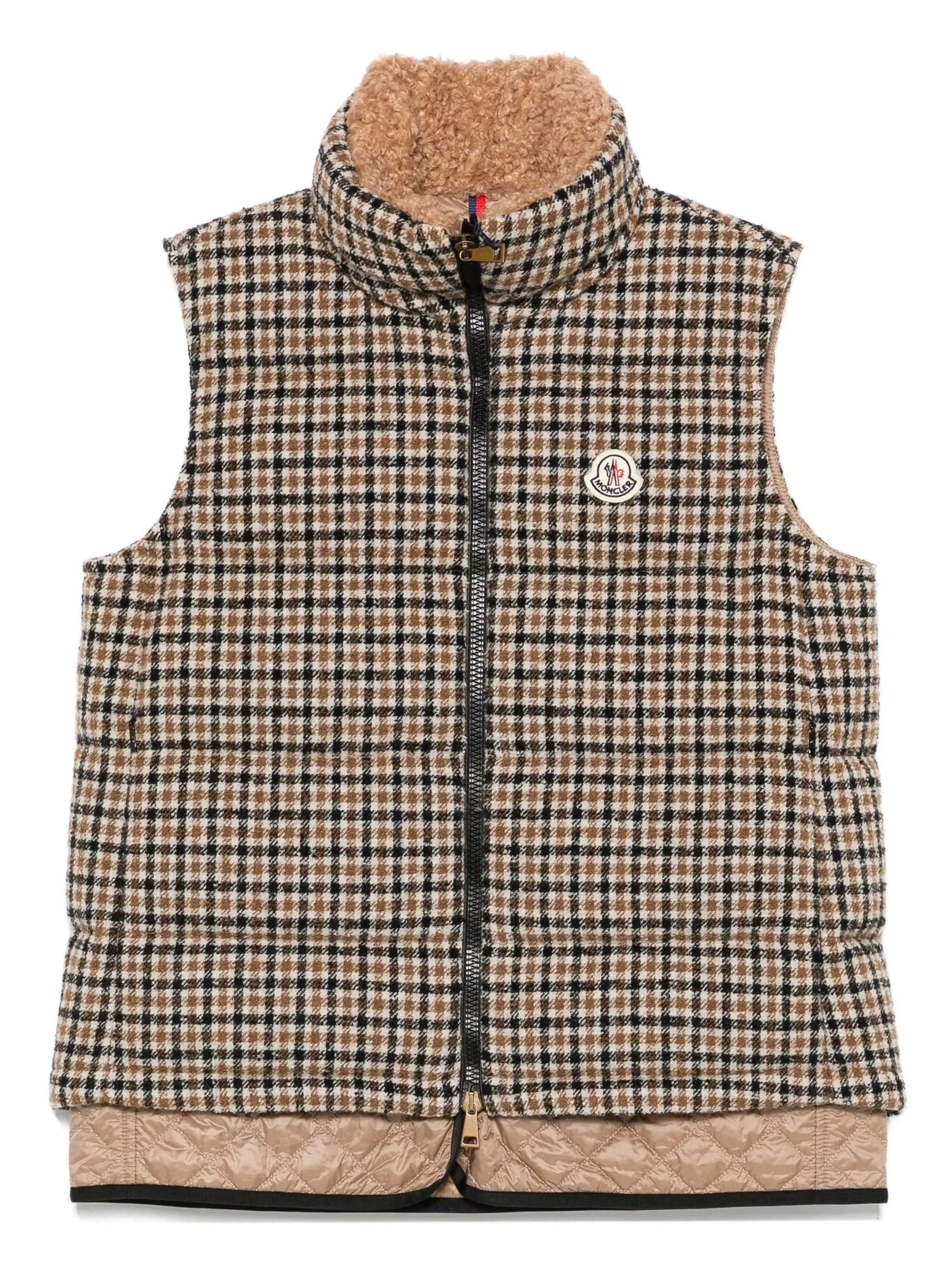 Touvet check-pattern quilted gilet - 1