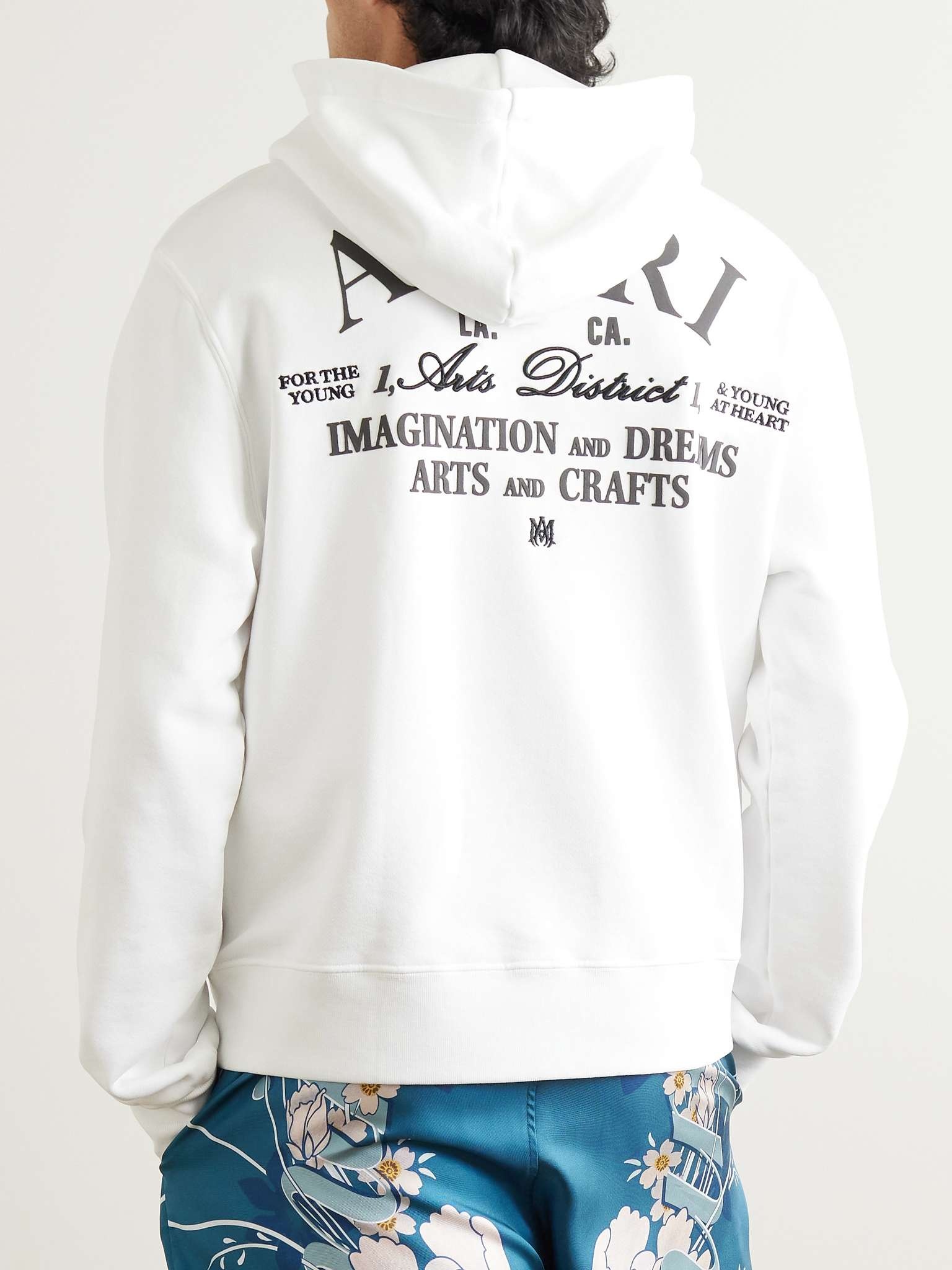 Logo-Appliquéd Embroidered Cotton-Jersey Hoodie - 4
