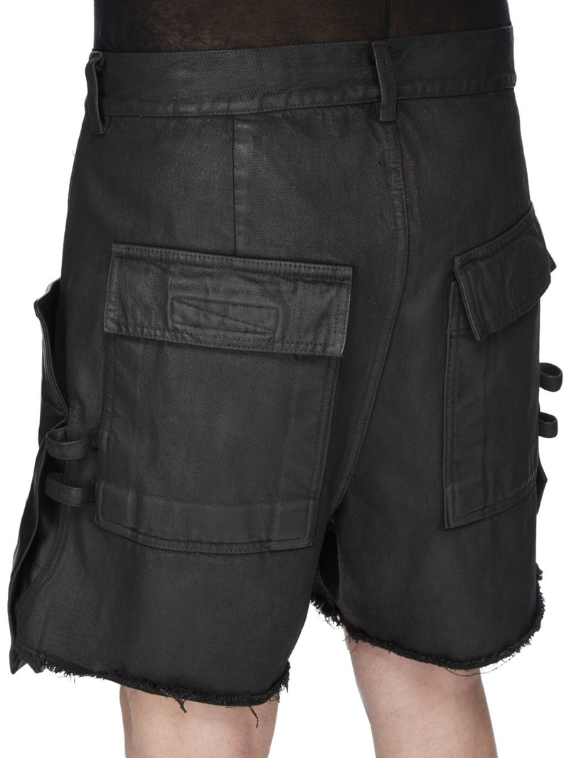Stefan Straight-Leg Leather and Denim Shorts 5