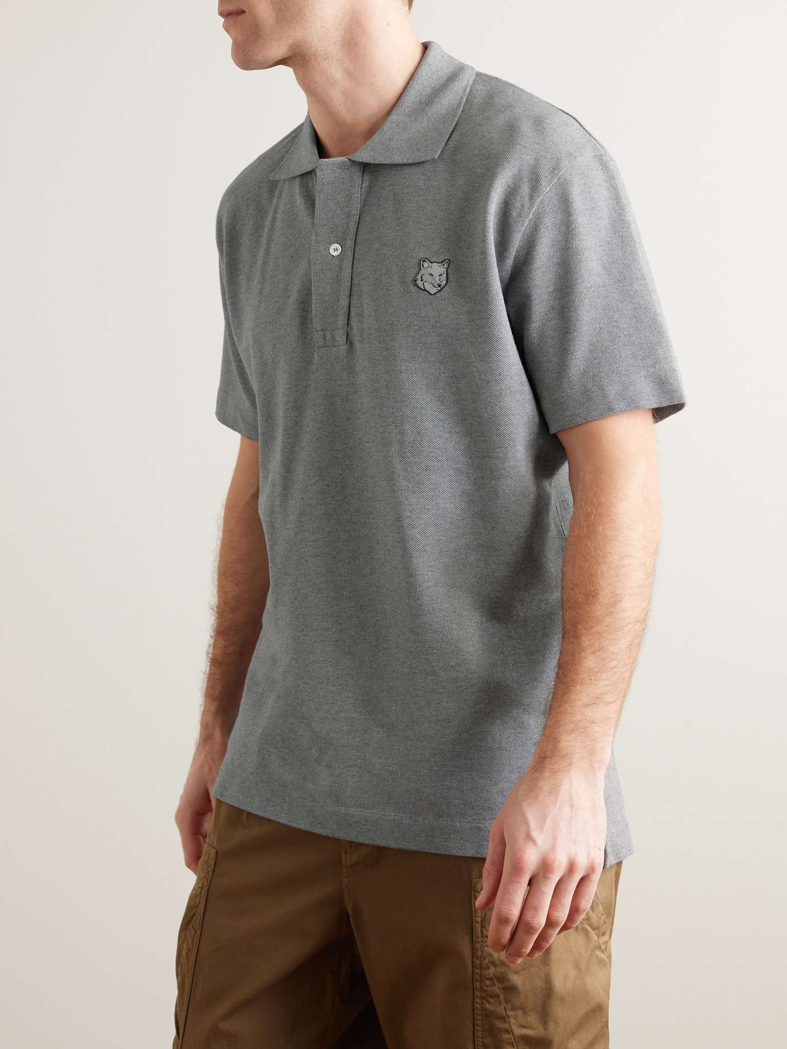 Logo-Appliquéd Cotton-Piqué Polo Shirt - 3