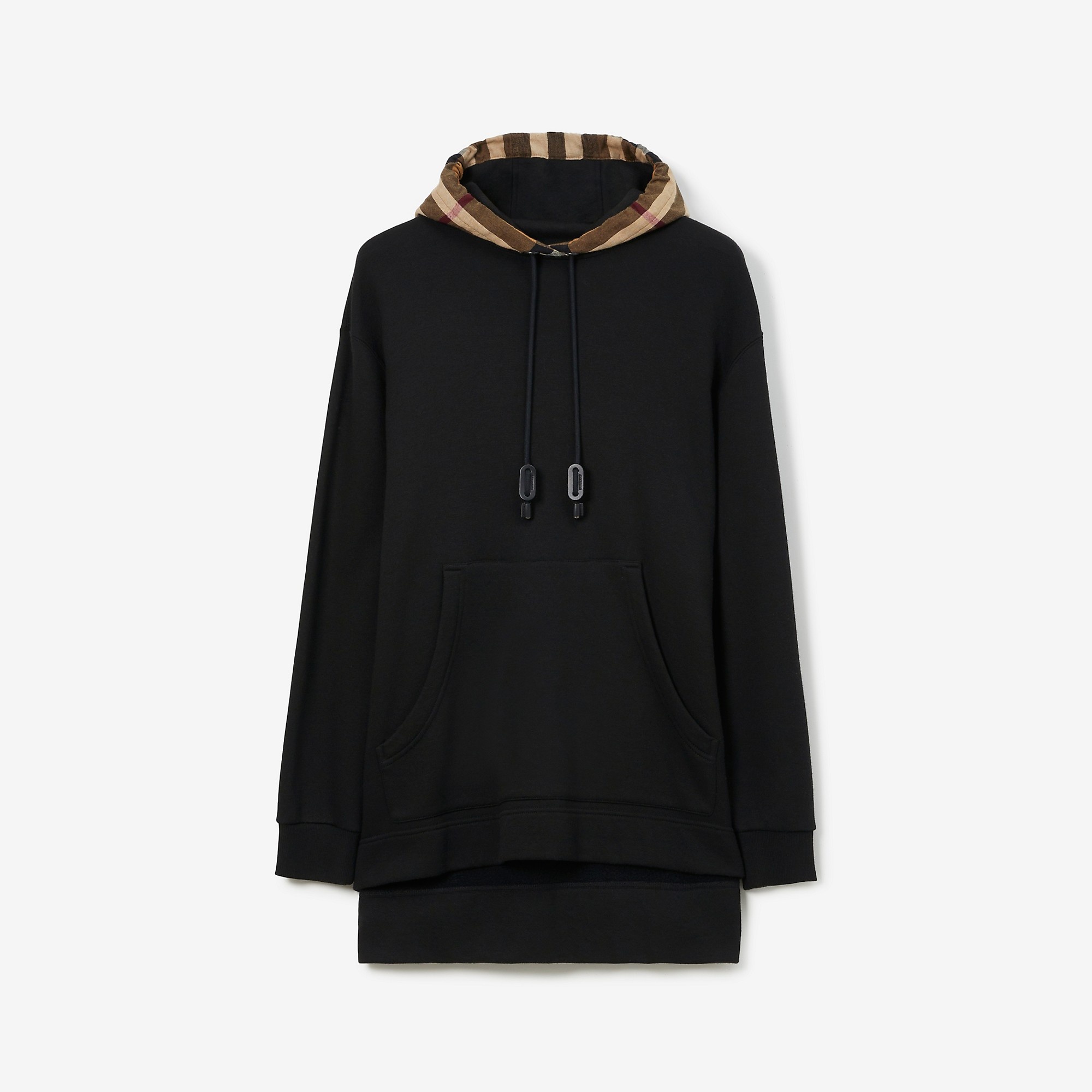 Check Hood Cotton Hoodie - 1
