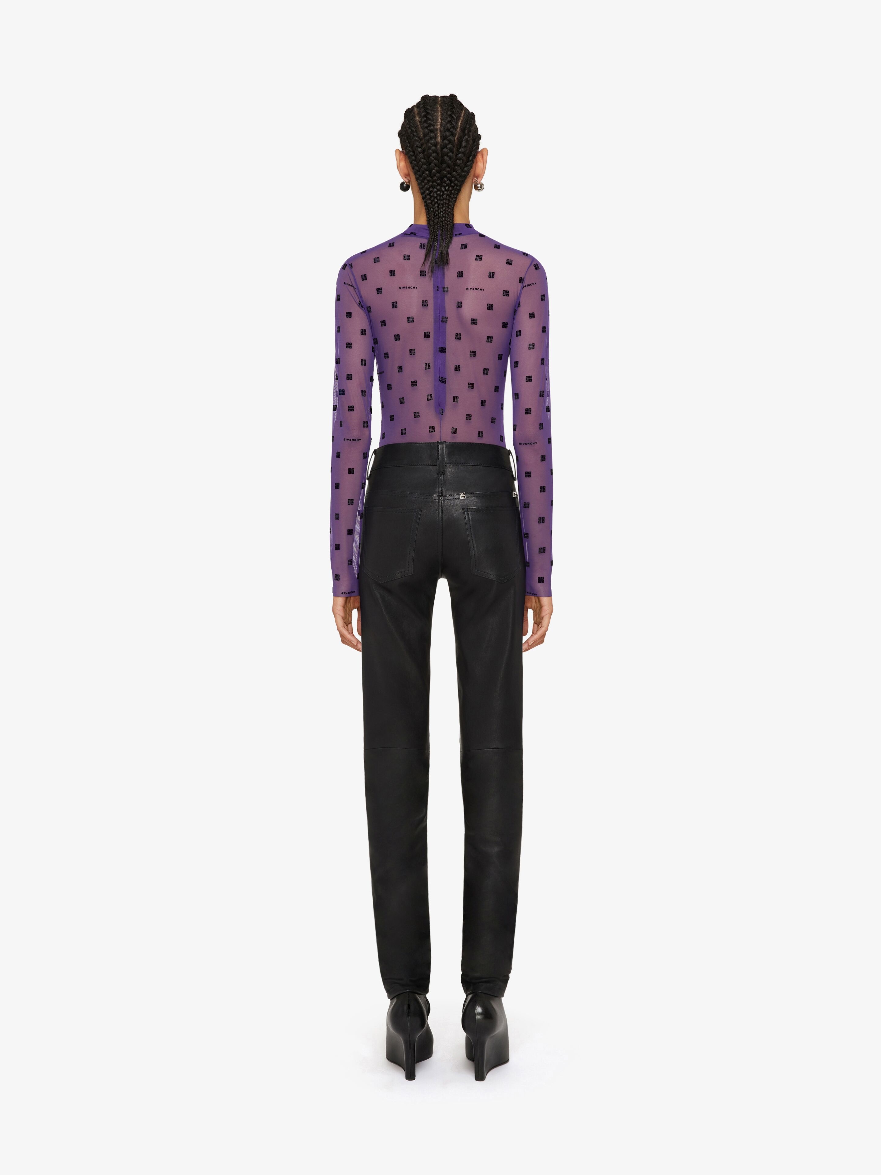 SLIM FIT LEGGINGS IN LEATHER - 4