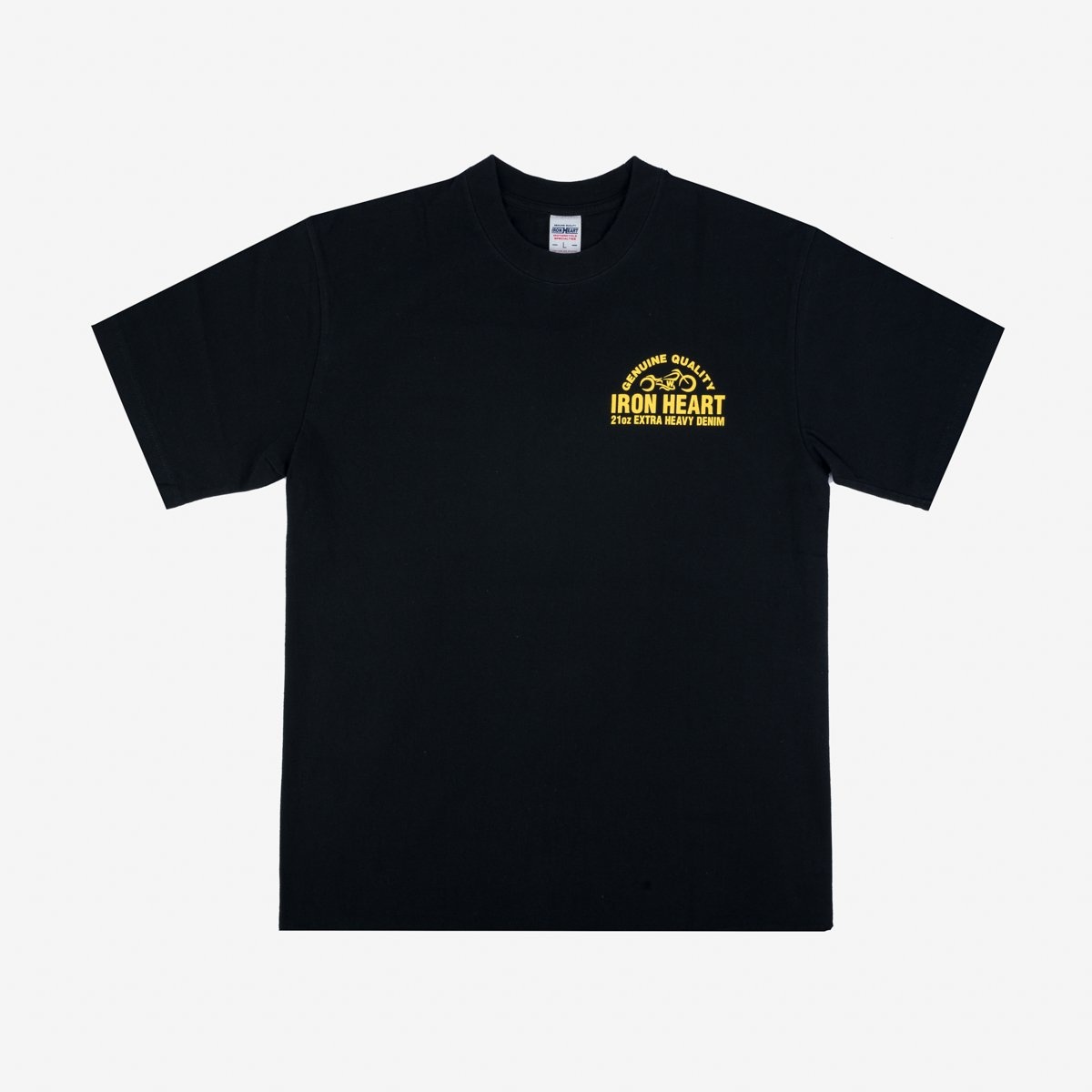 IHPT-2304-BLK 7.5oz Printed Loopwheel Crew Neck T-Shirt - Black - 1