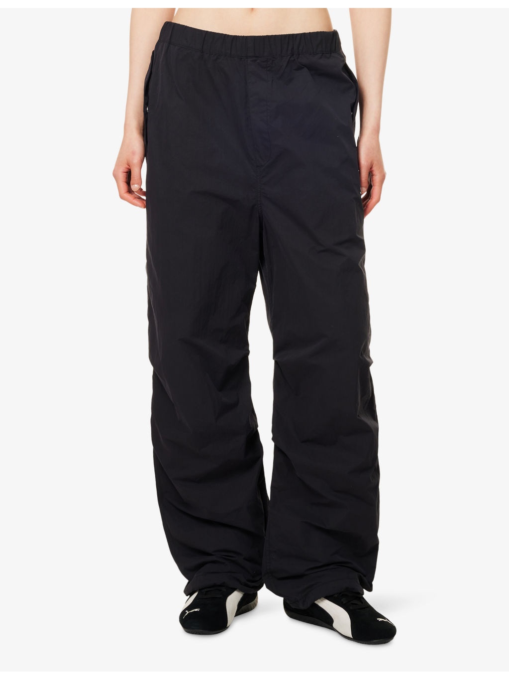 Crystal-Logo Straight-Leg Woven Army Trousers - 3
