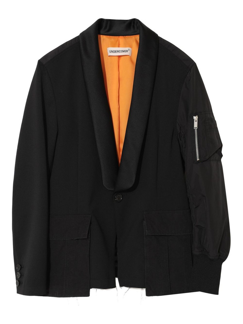 shawl-lapel bomber jacket 1