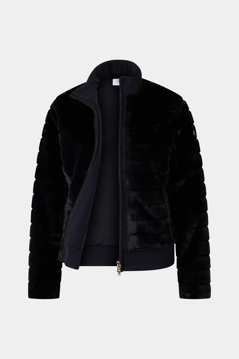 Katniss faux fur jacket in Black 8