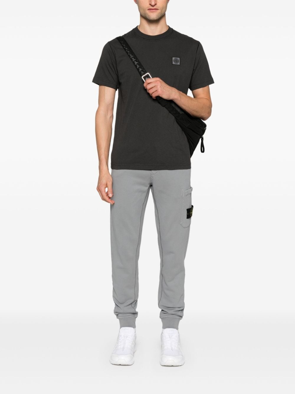 Compass-patch cotton T-shirt - 2