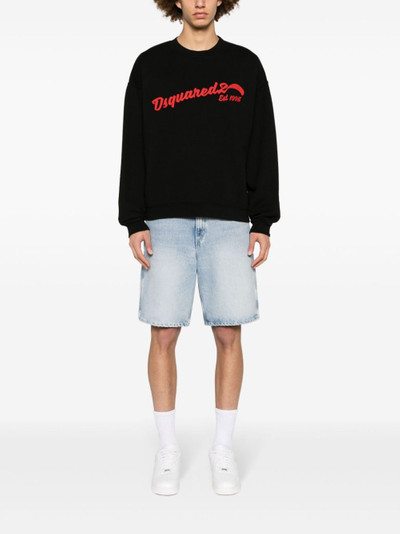 DSQUARED2 logo-print cotton sweatshirt outlook