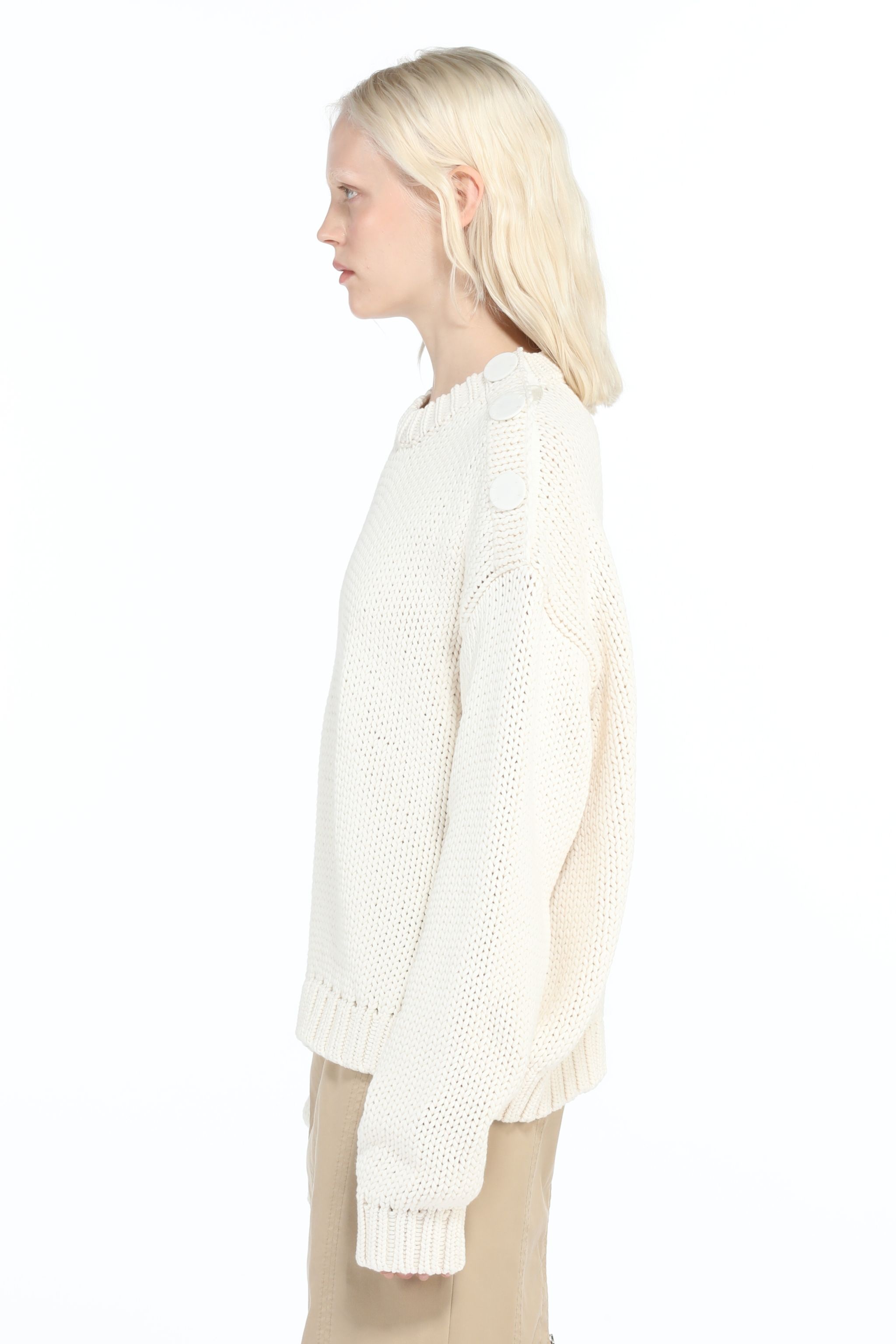 BUTTON-SHOULDER SWEATER - 3