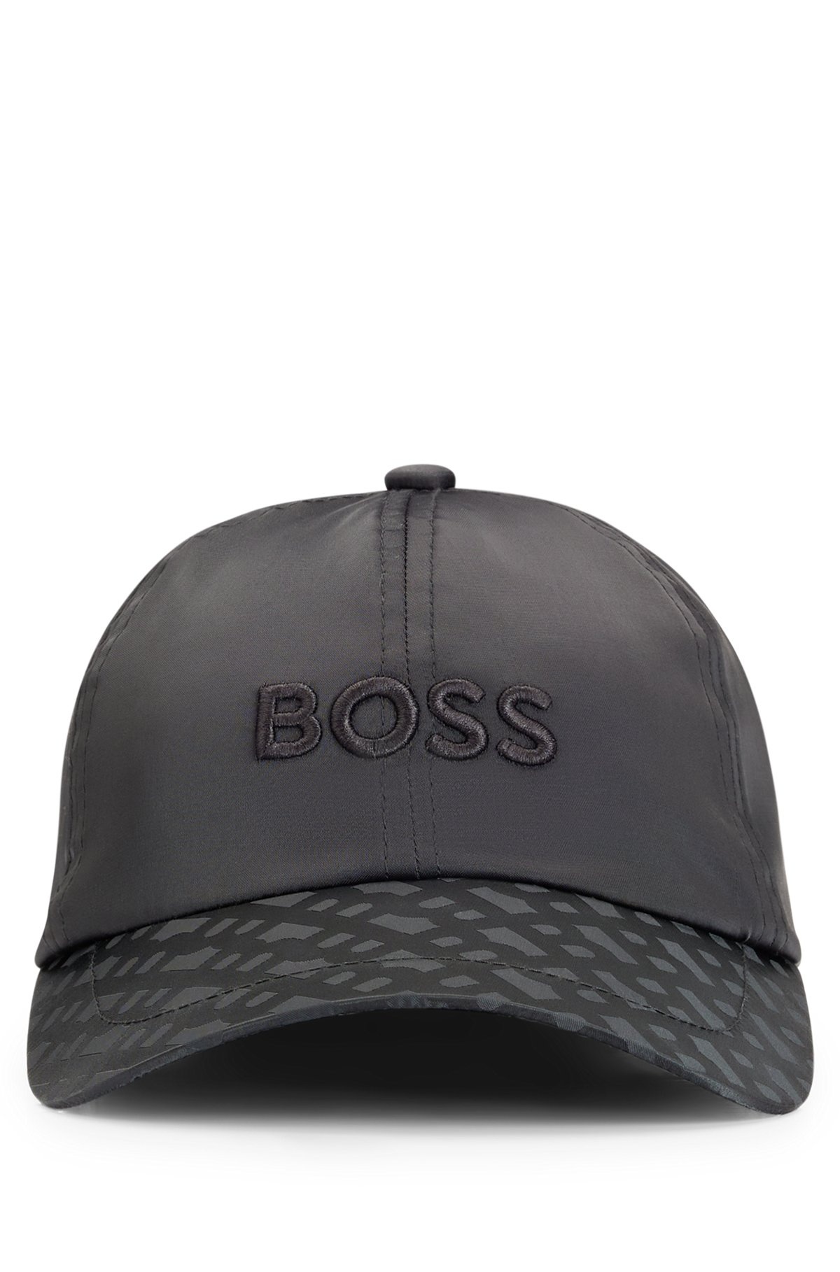 SATIN CAP WITH EMBROIDERED LOGO AND MONOGRAM VISOR - 2