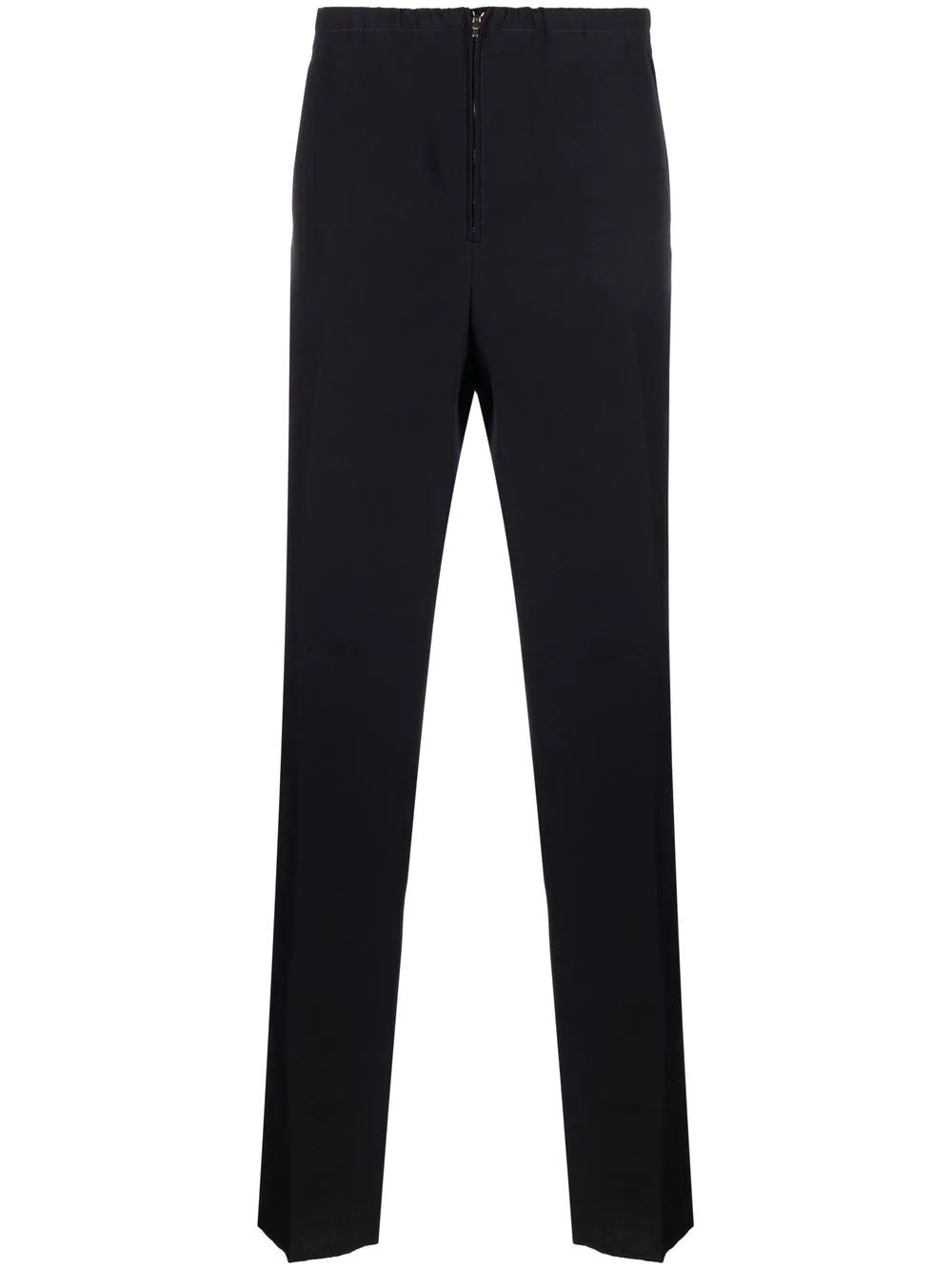 slim-cut wool trousers - 1