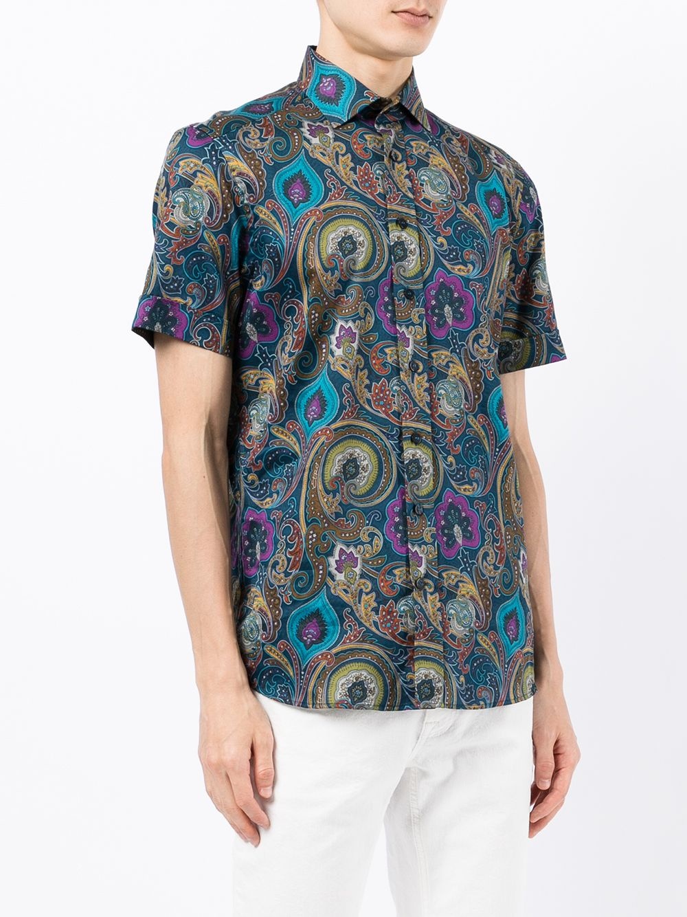 paisley-print cotton shirt - 3