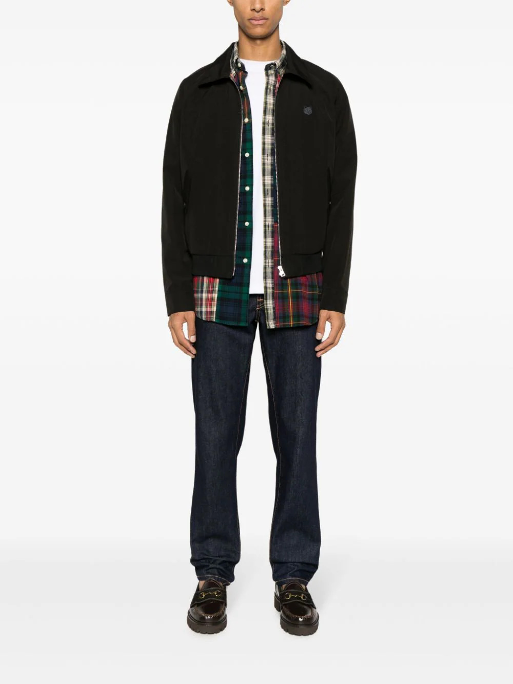 MAISON KITSUNE Men Technical Cotton Gabardine W Harrington Jacket - 1