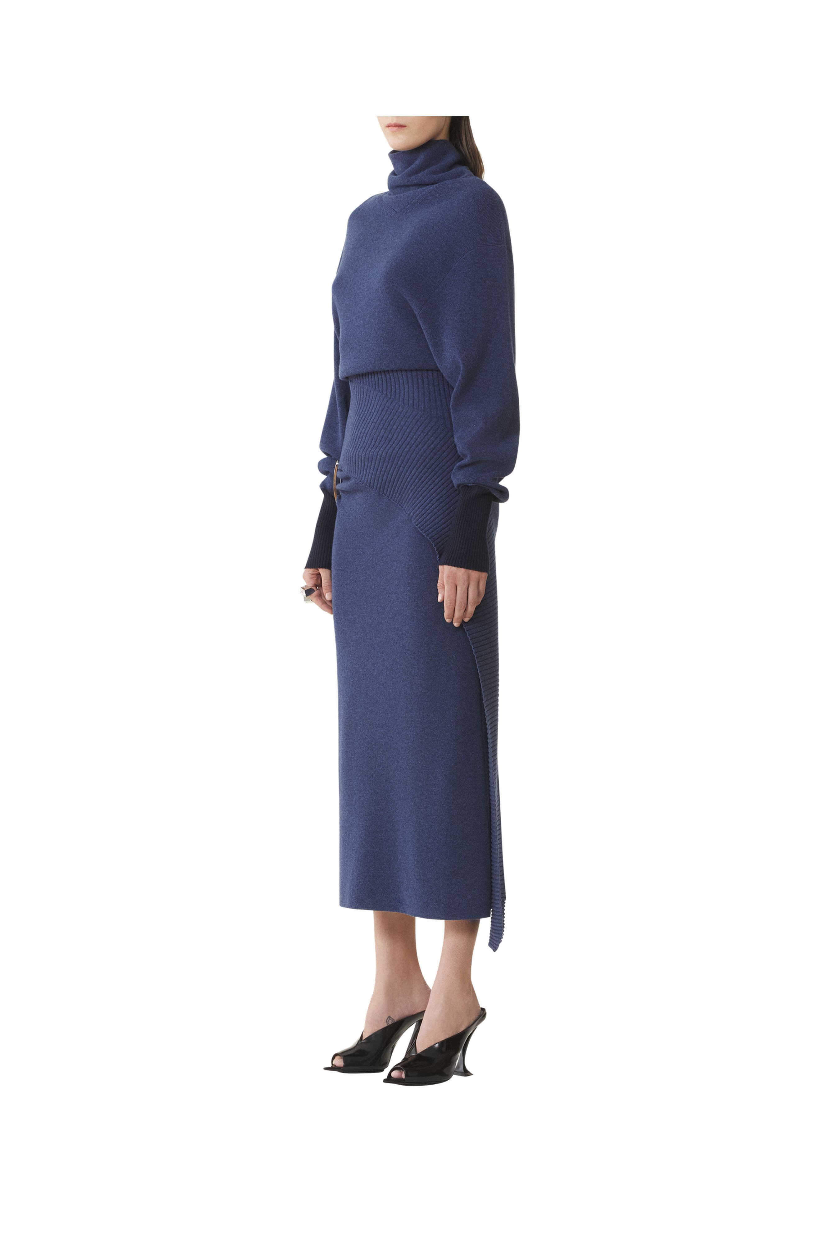 Lanvin Wool And Cashmere Midi Dress in Indigo at Nordstrom - 3