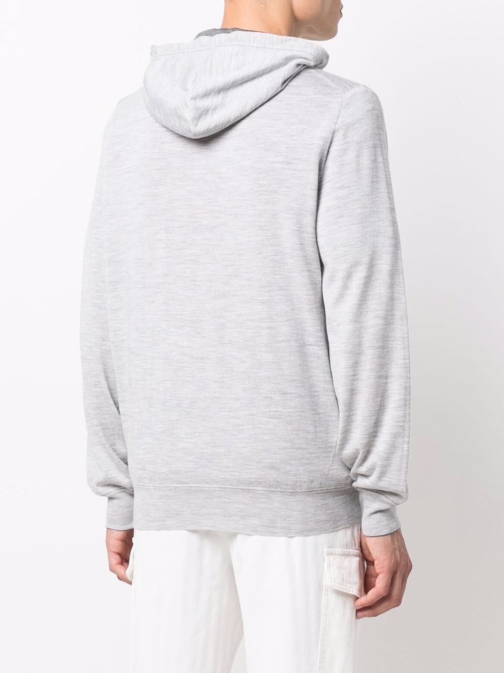 zip-up wool hoodie - 4