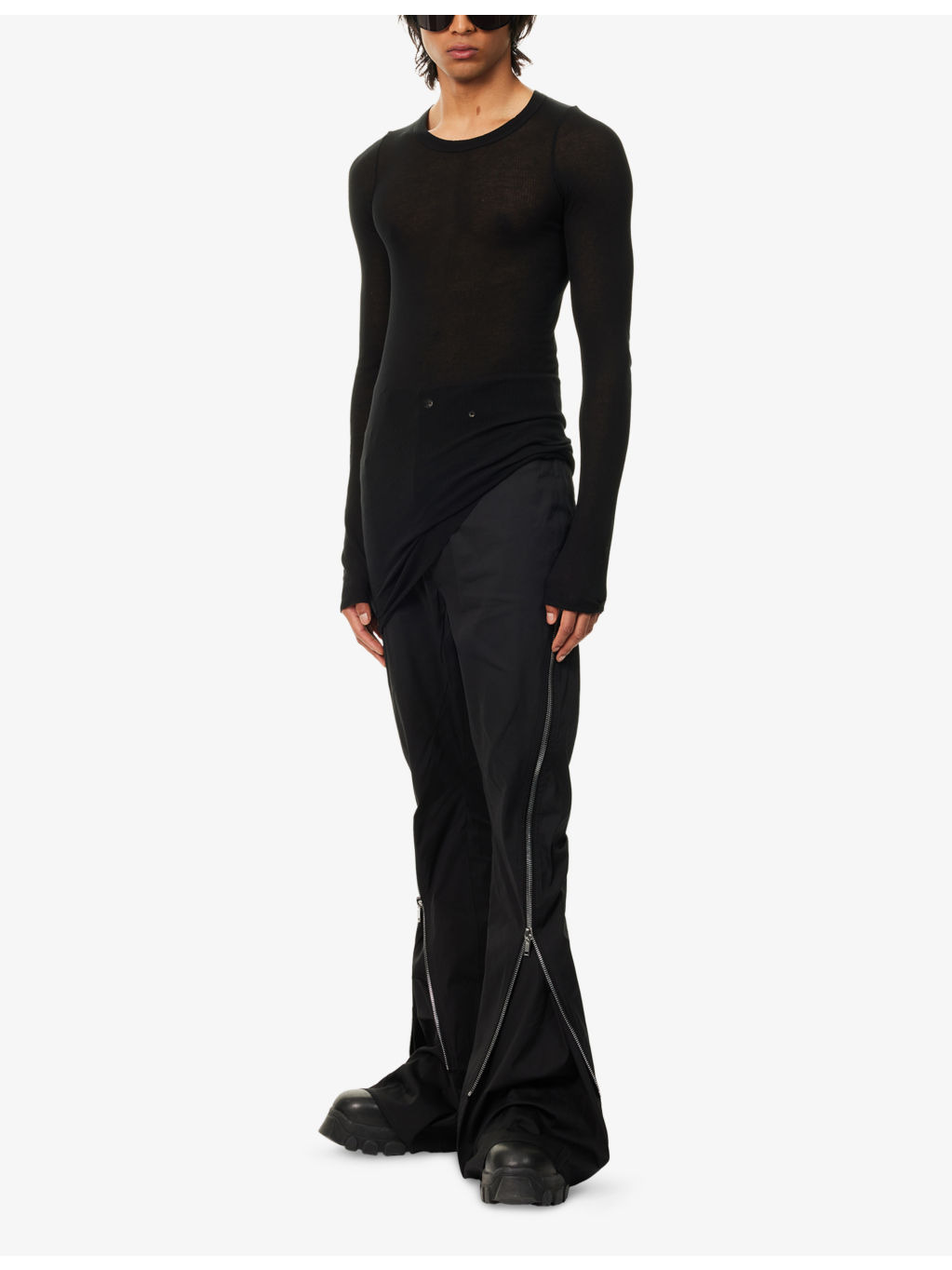 Bolan Banana Tapered-Leg Stretch-Cotton Trousers - 2