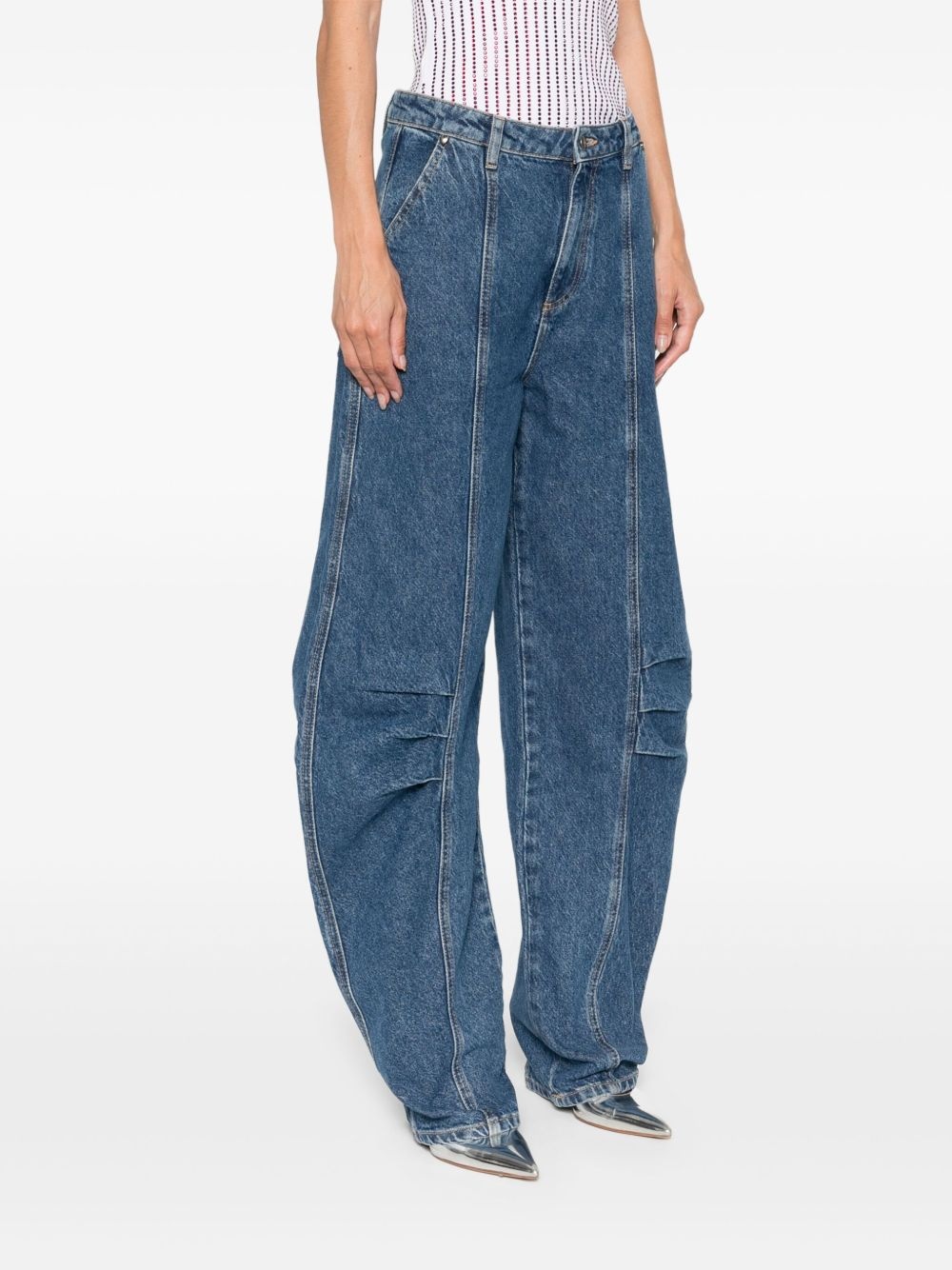 logo-appliqué jeans - 3
