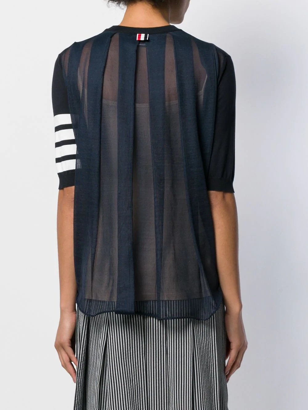 pleated back knitted top - 4