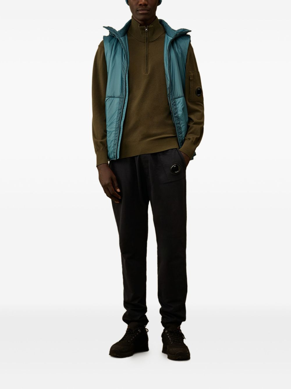 half-zip lens-detail sweater - 2