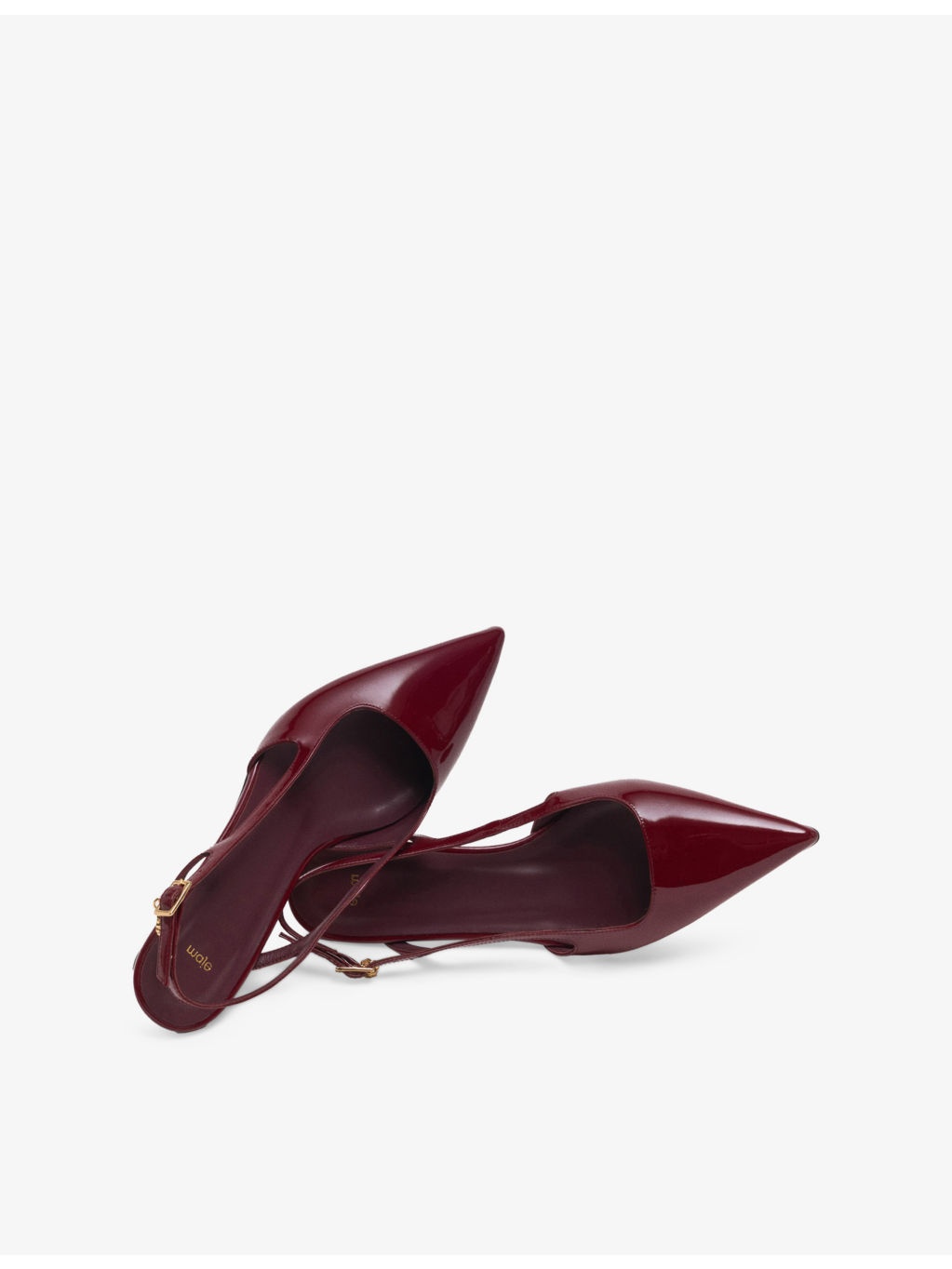Clover-Charm Patent-Leather Slingback Courts - 5