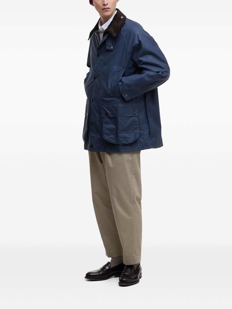 Barbour corduroy-collar cotton jacket outlook