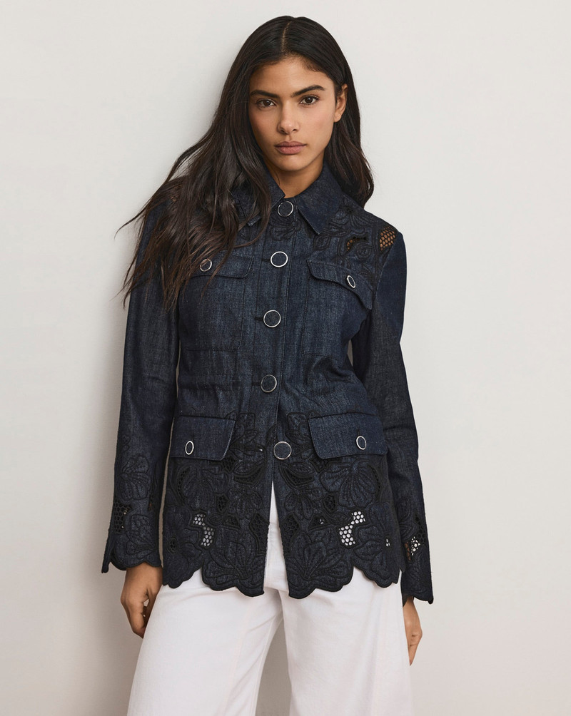 VERONICA BEARD KIKI EYELET JACKET outlook