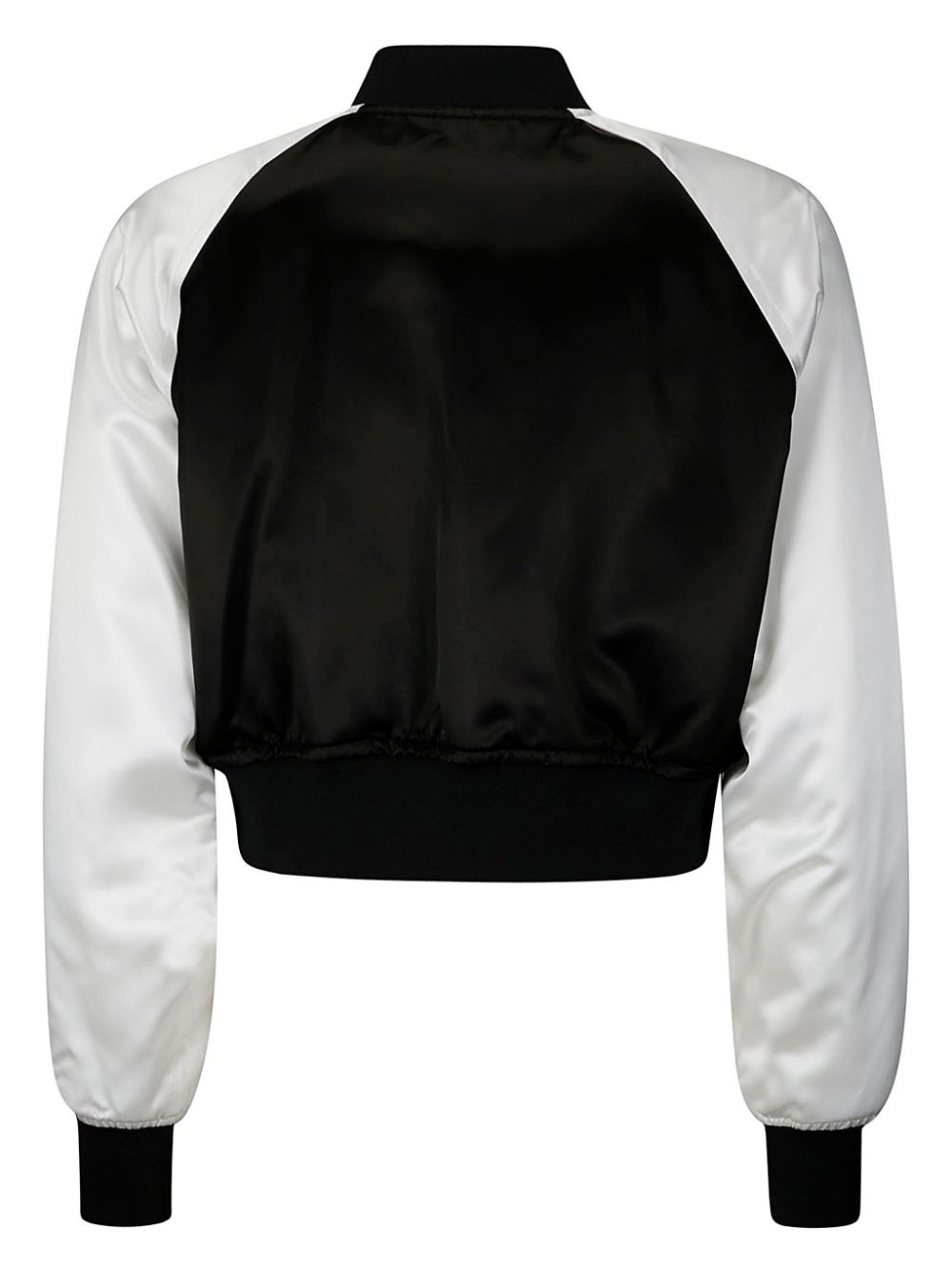 bow-detailing satin bomber jacket - 2