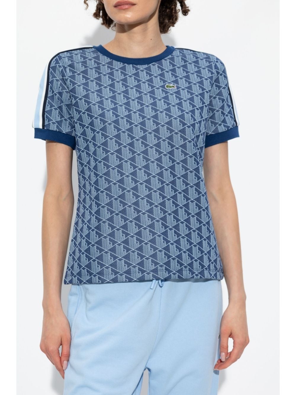 jacquard monogram T-shirt - 3