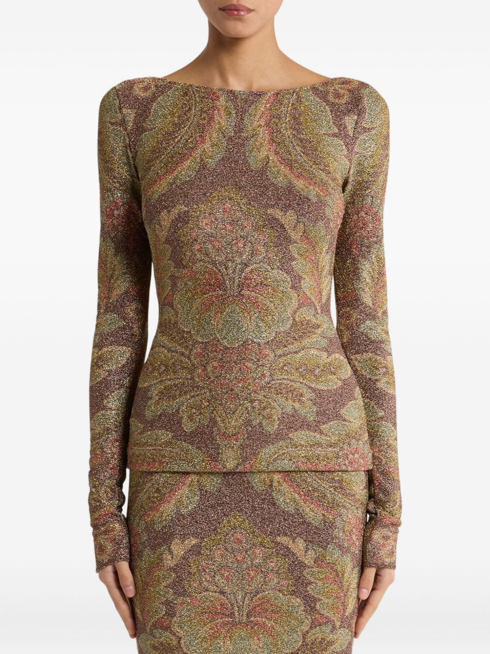 paisley glitter top - 3
