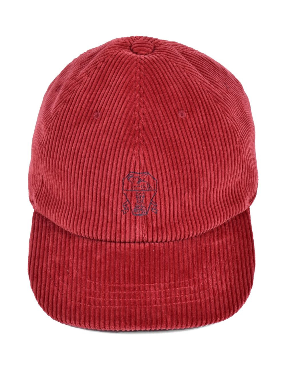 embroidered corduroy cap - 1