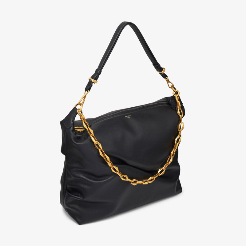 Diamond Soft Hobo M
Black Soft Calf Leather Hobo Bag with Chain Strap 3