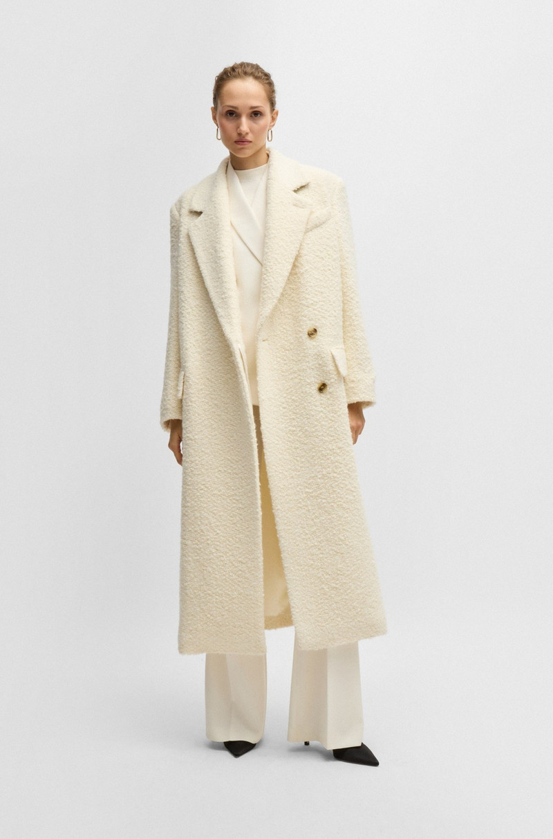 BOUCLÉ-TWEED SLIM-FITTING COAT WITH QUILTED LINING 2