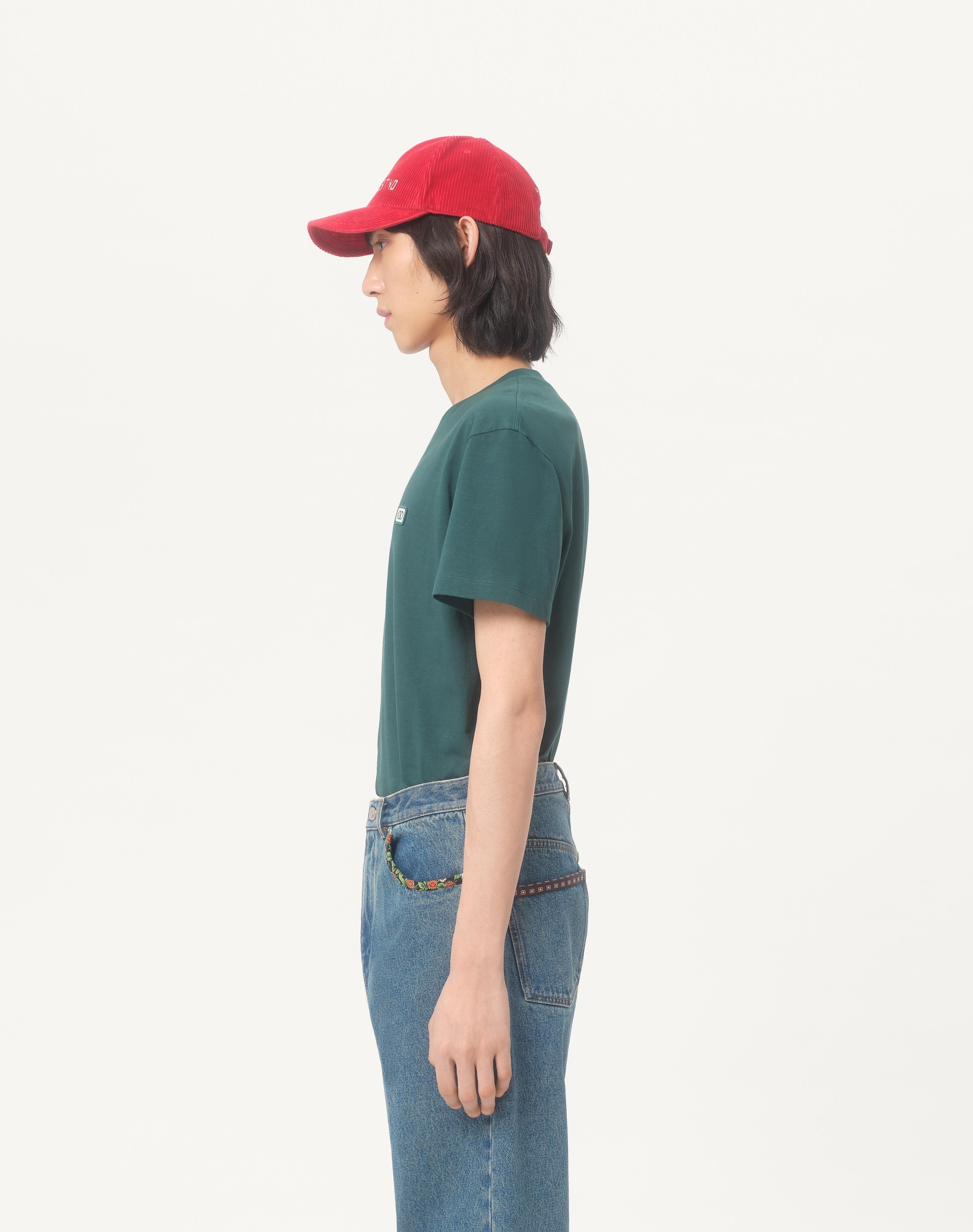 COTTON T-SHIRT WITH VLOGO PATCH - 6