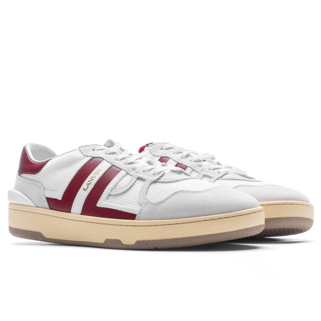 CLAY LOW TOP - WHITE/BURGUNDY - 2