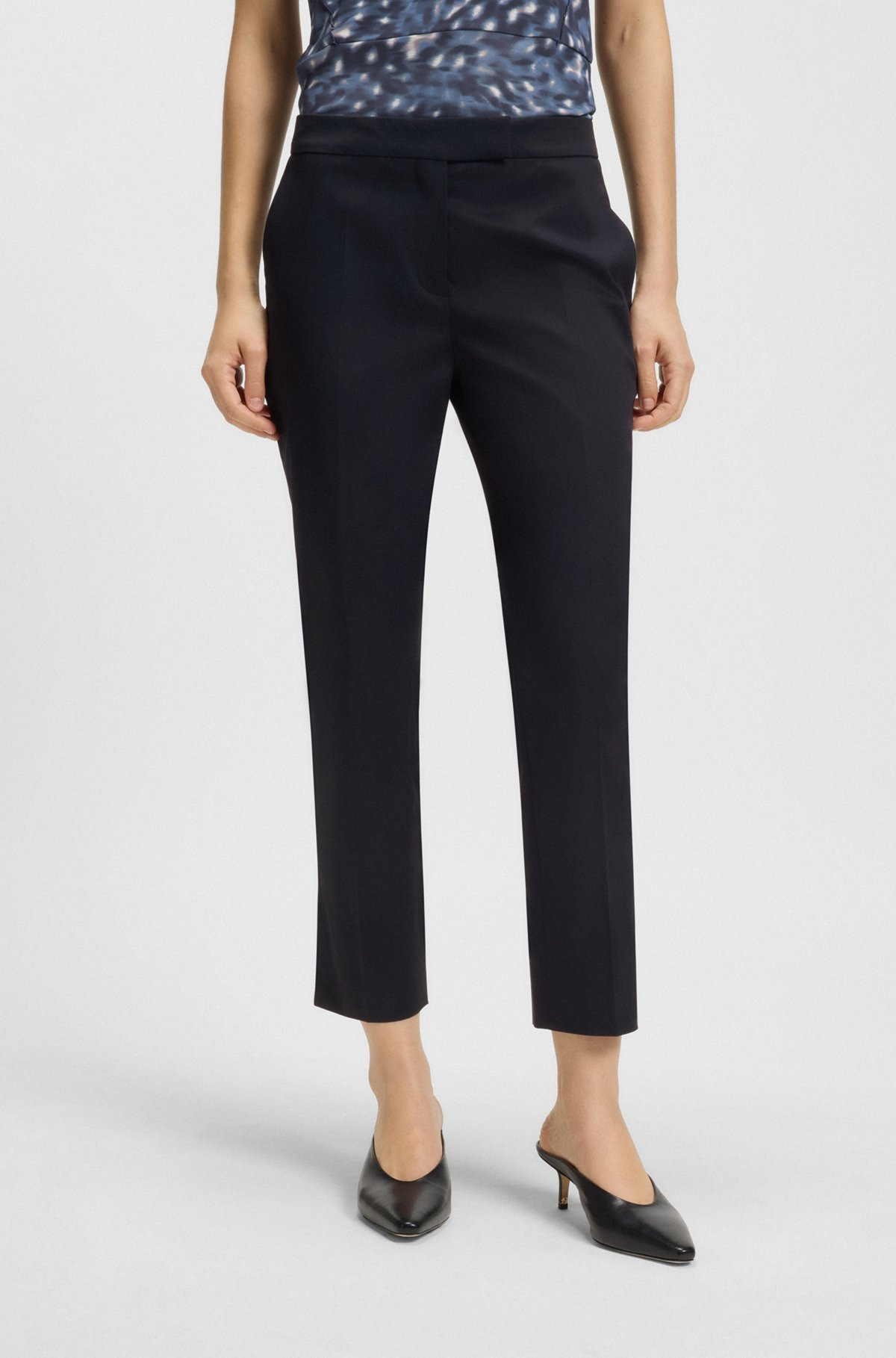 SLIM-FIT PANTS IN STRETCH COTTON - 2