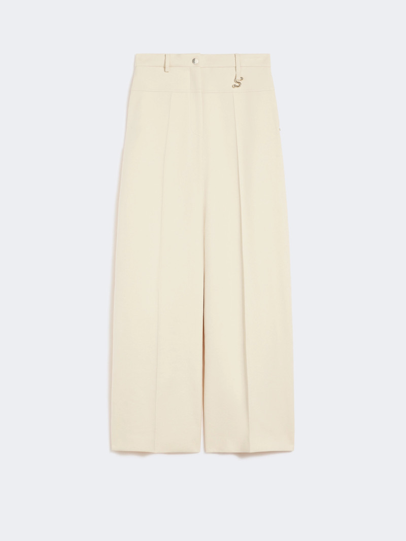 GELATINA Oversized gabardine trousers - VANILLA 1