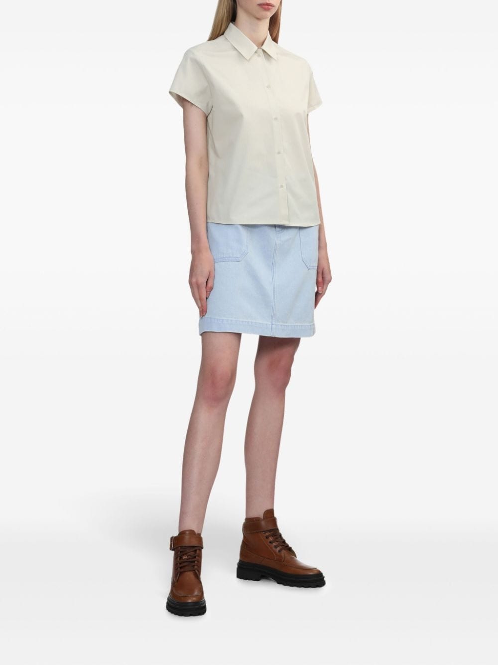 denim mini skirt - 2