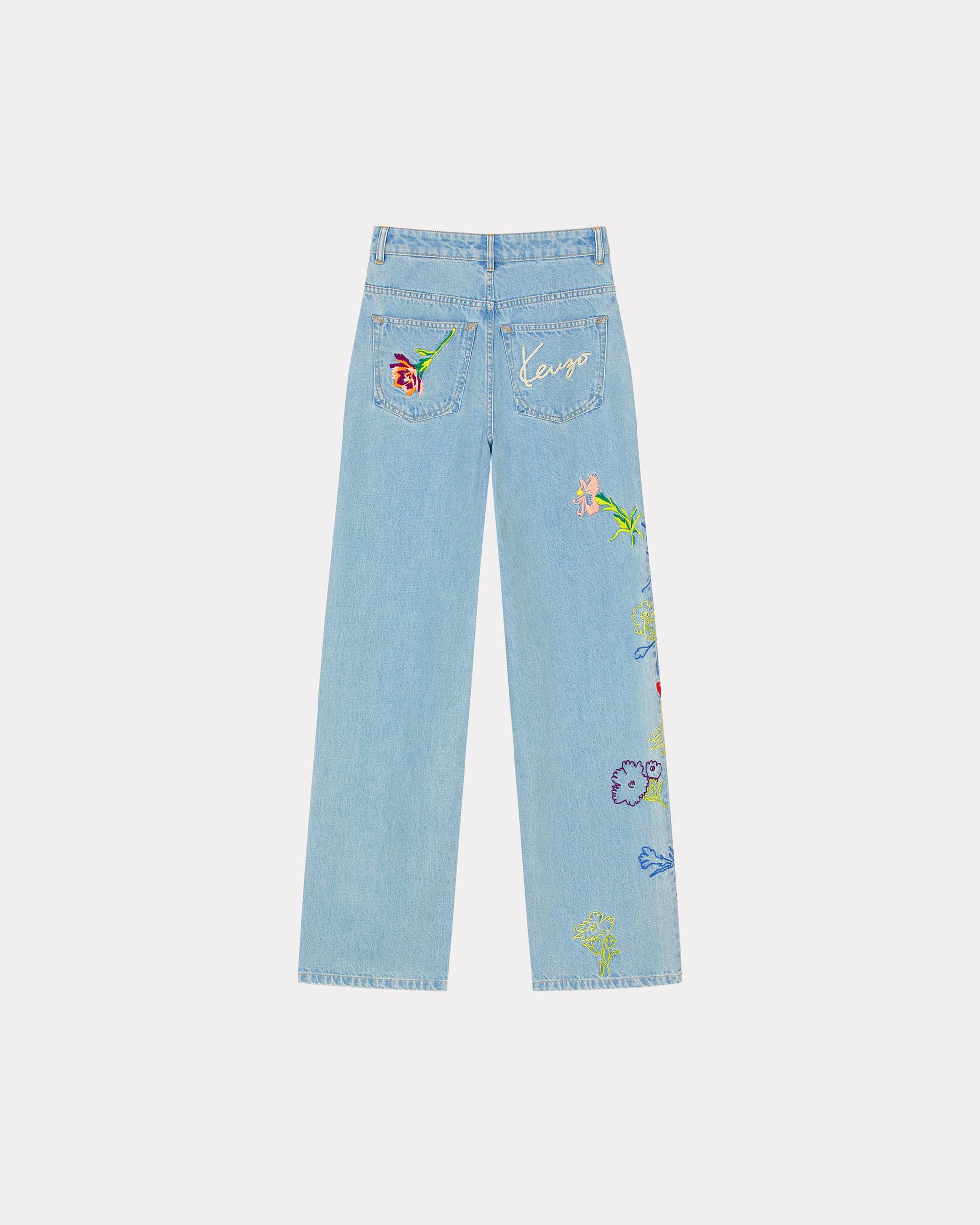 'KENZO Drawn Flowers' AYAME embroidered jeans - 2