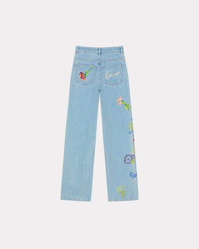 KENZO 'KENZO Drawn Flowers' AYAME embroidered jeans outlook