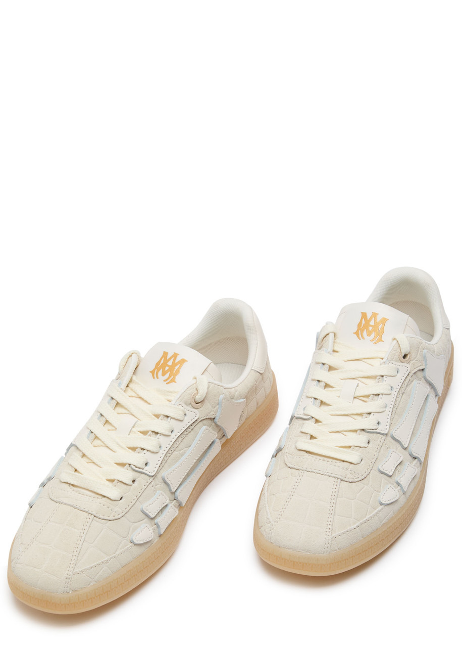 Amiri Pacific Bones Crocodile-effect Suede Sneakers - 3