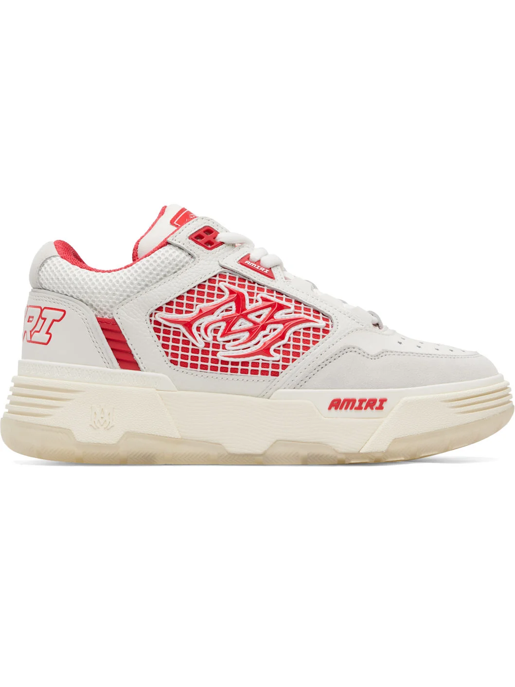White & Red MA-94 Sneakers - 1