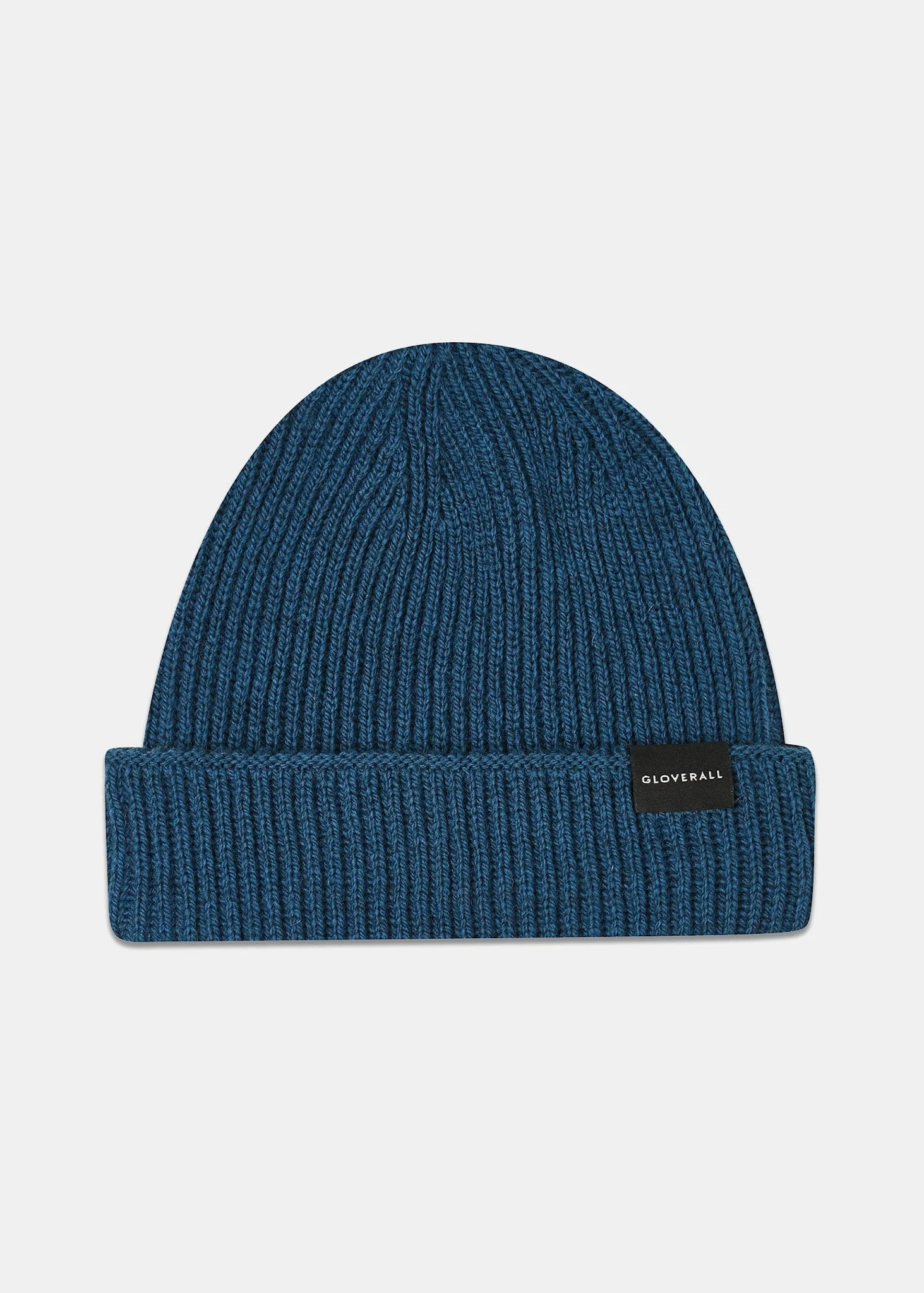 Unisex Ribbed Merino Beanie Hat Petrol - 1