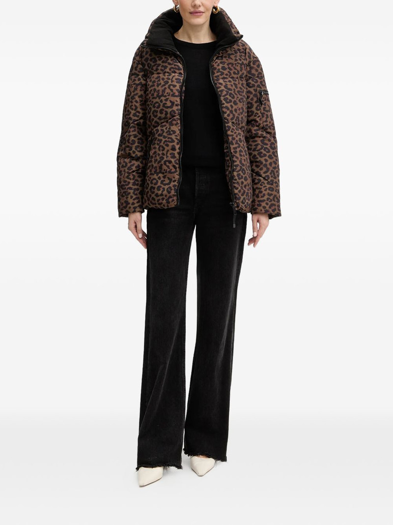 GUESS USA animal-print zip-up jacket outlook