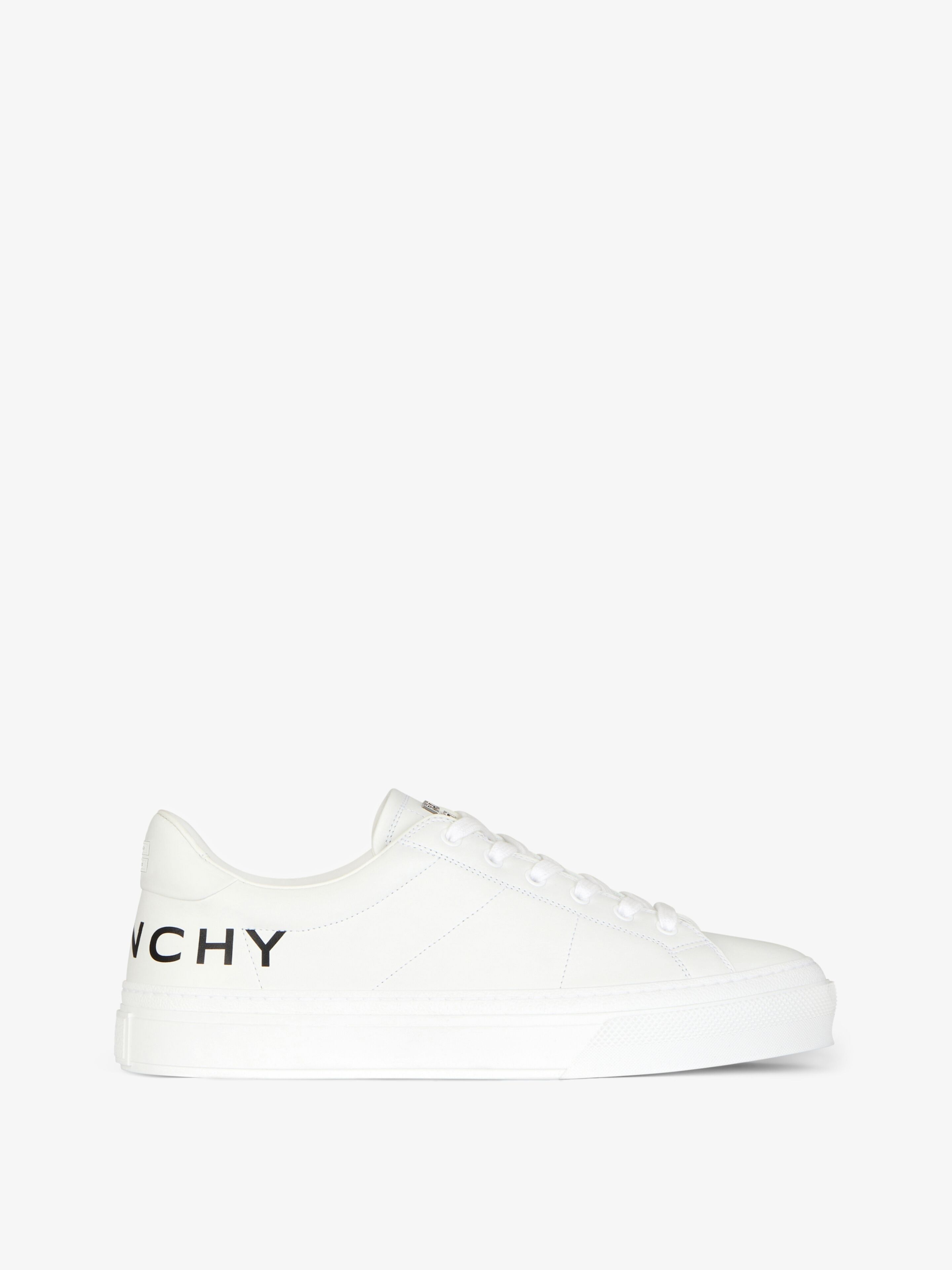 CITY SPORT SNEAKERS IN LEATHER WITH PRINTED GIVENCHY LOGO - 1