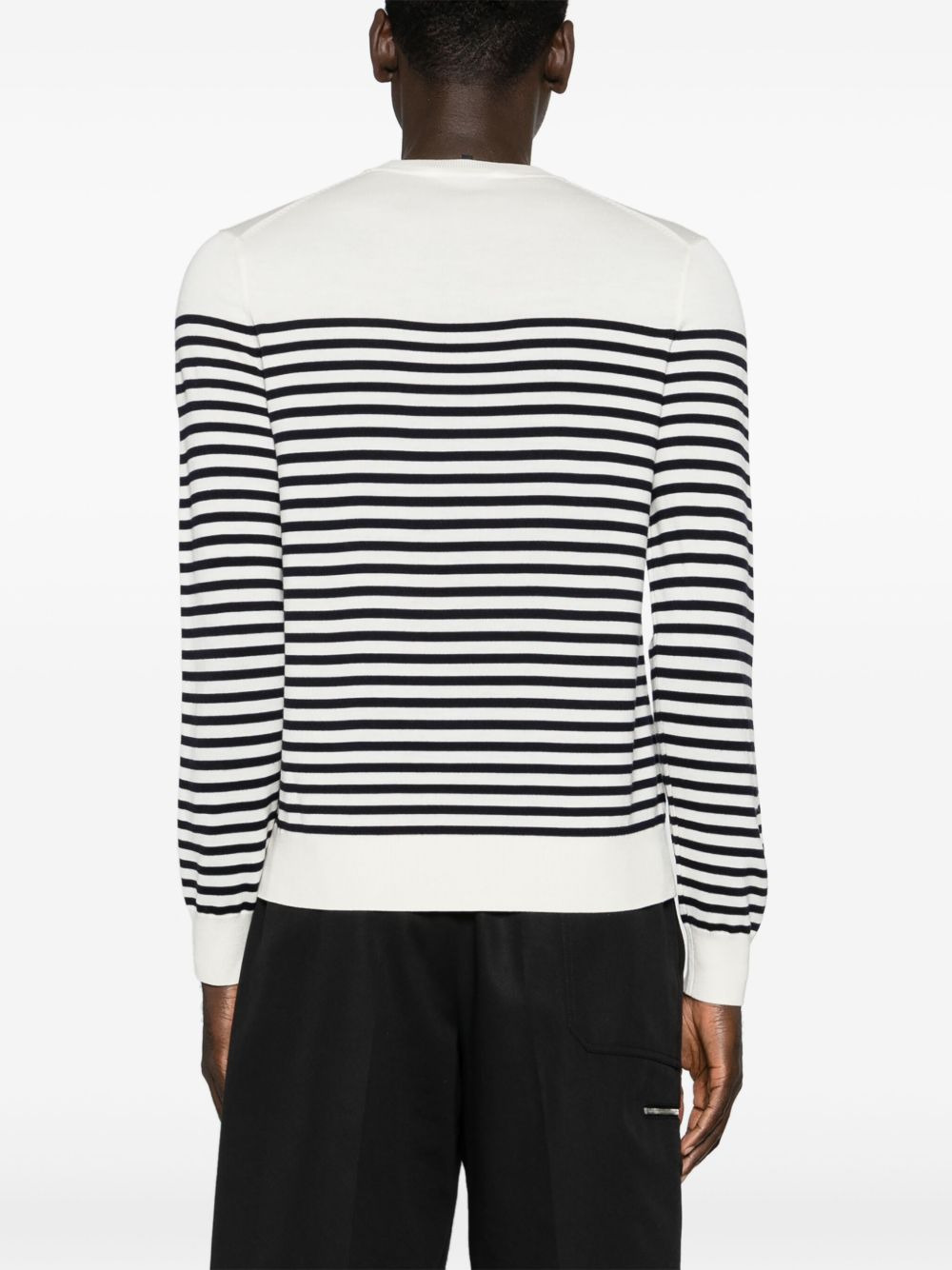 striped wool blend jumper - 4
