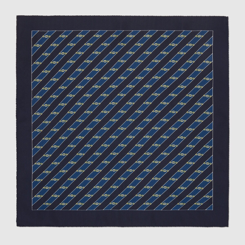 Interlocking G Horsebit pocket square 1